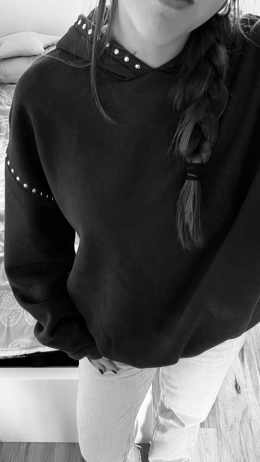 ★ Midnight Studded Hoodie