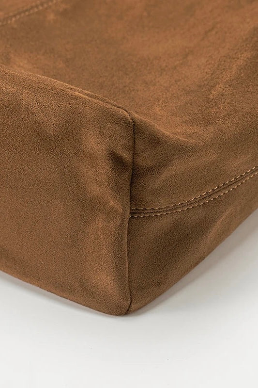 ★ Vintage Suede Shoulder Tote