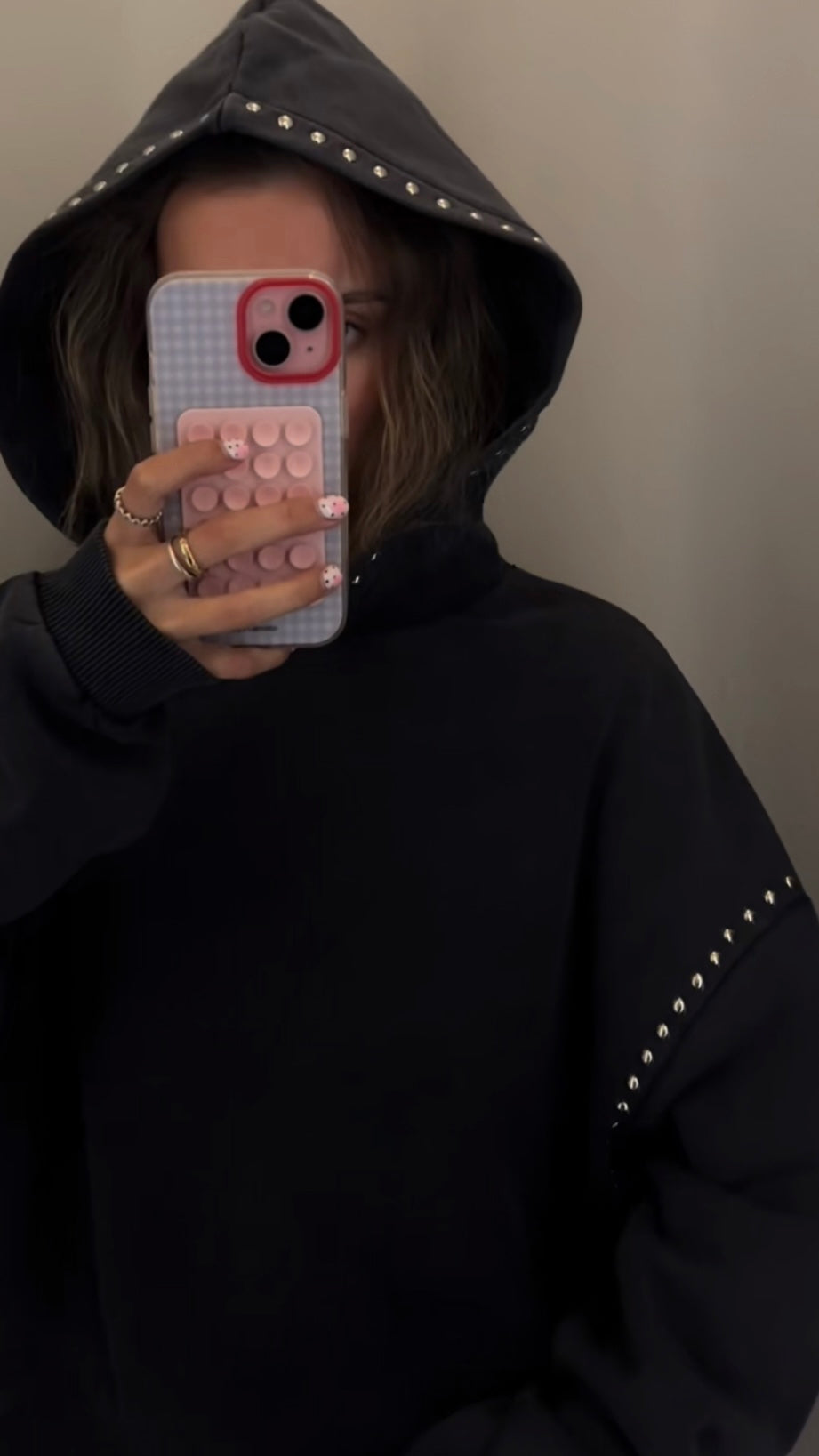 ★ Midnight Studded Hoodie