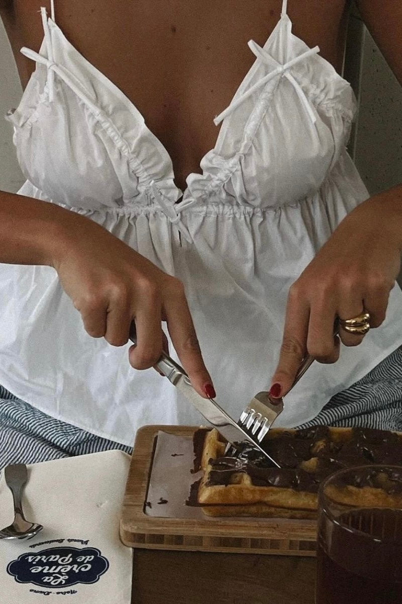 Midnight Satin Bow Top