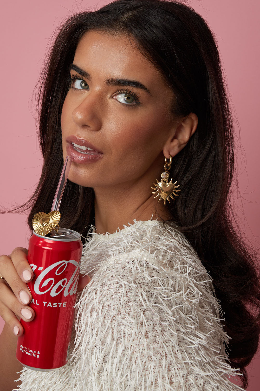 Stainless Steel Drop Earrings Heart Casual Daily Simple Series Women's jewelry