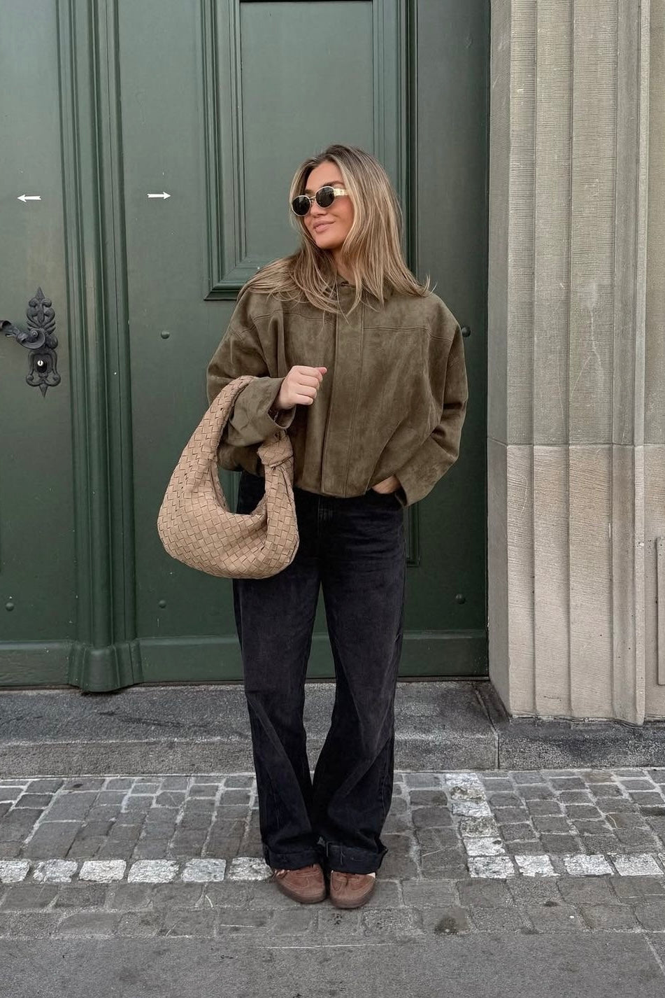 ★ Bomberjacke mit urbanem Wildledereffekt