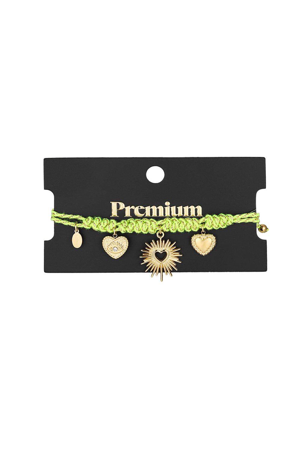 bracelet linked in love - green and 