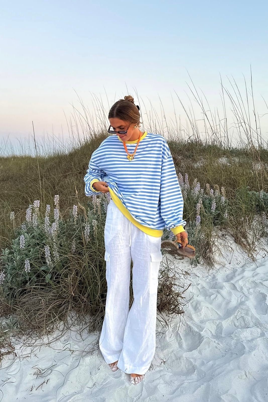 ★ Striped Oversized Crewneck