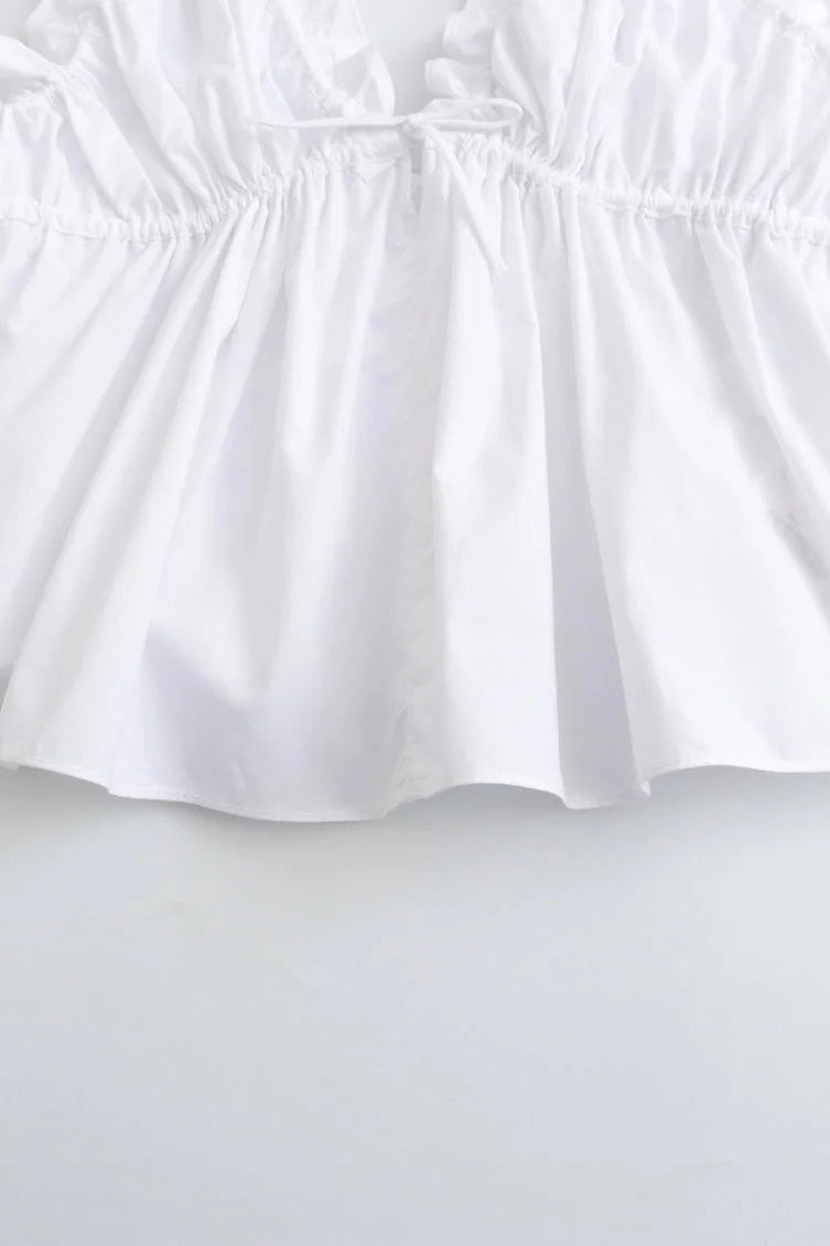 Midnight Satin Bow Top