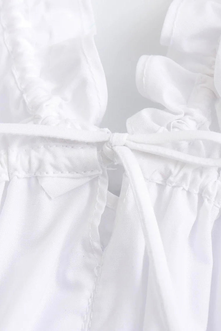 Midnight Satin Bow Top