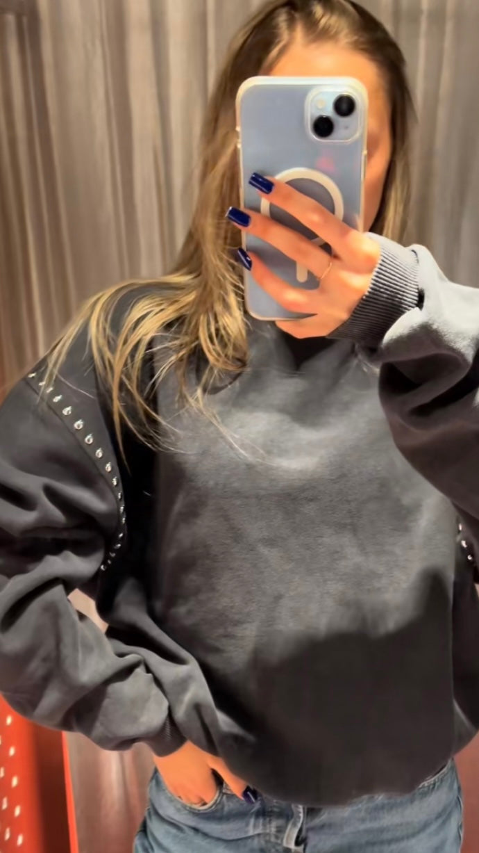 ★ Midnight Studded Hoodie