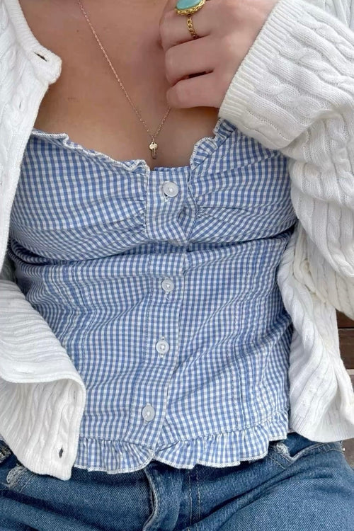 ★ Blue Stockholm Corset Top