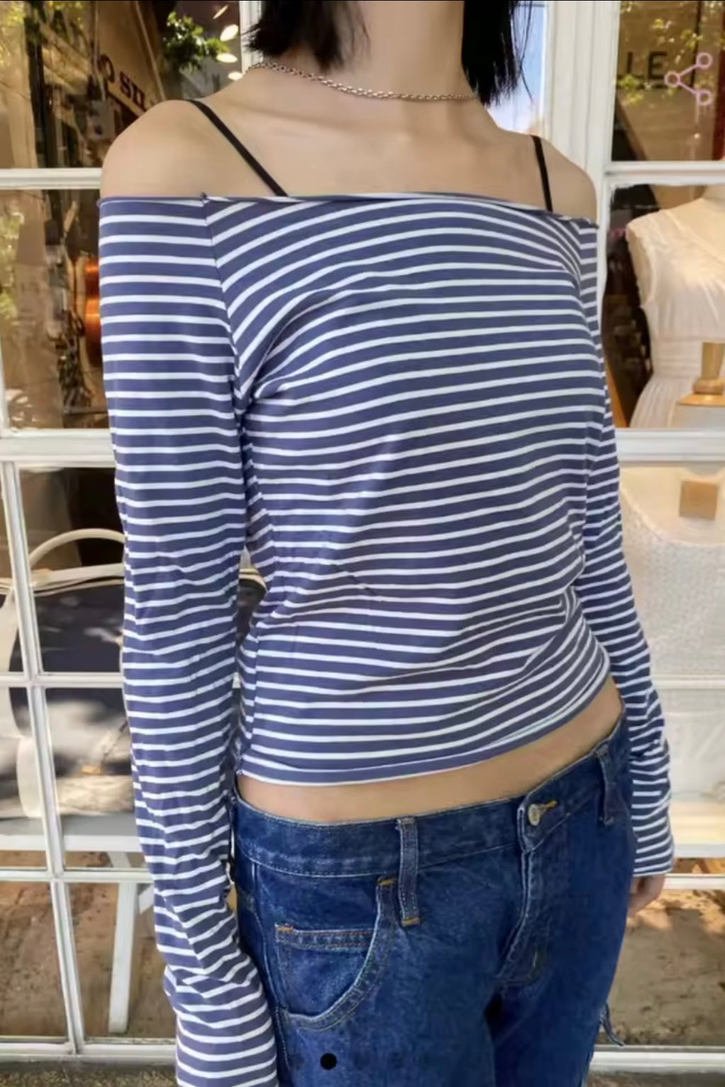 ★ Striped Long Sleeve Vintage Tee