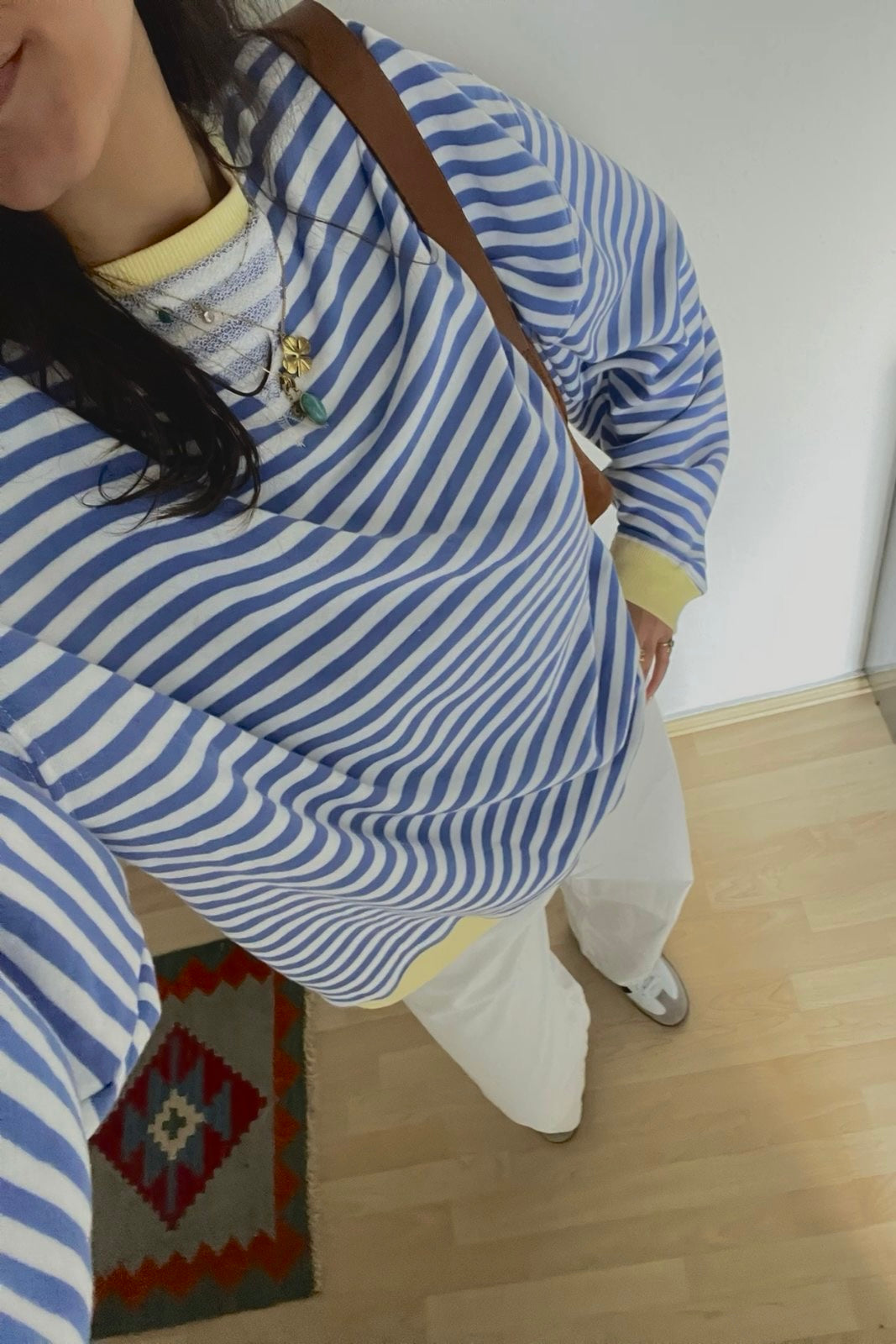 ★ Striped Oversized Crewneck