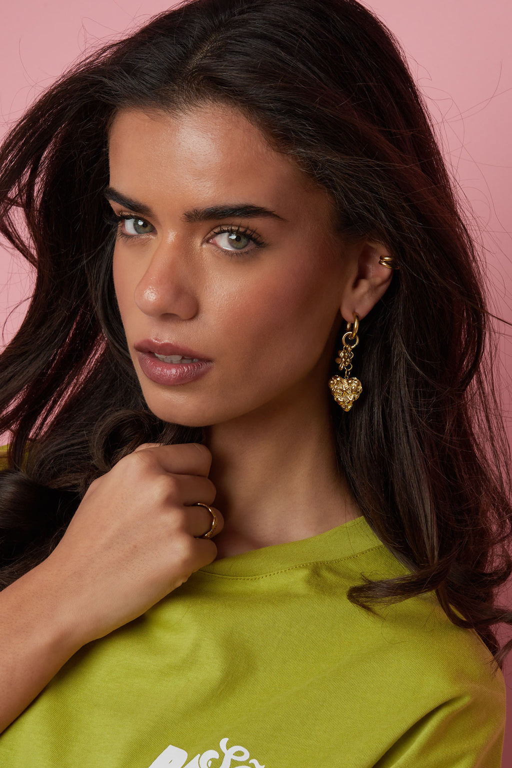 Stainless Steel Drop Earrings Heart Casual Daily Romantic Series Women's jewelry