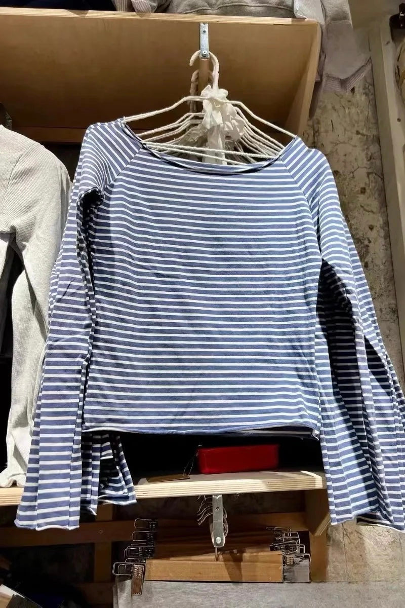 ★ Striped Long Sleeve Vintage Tee