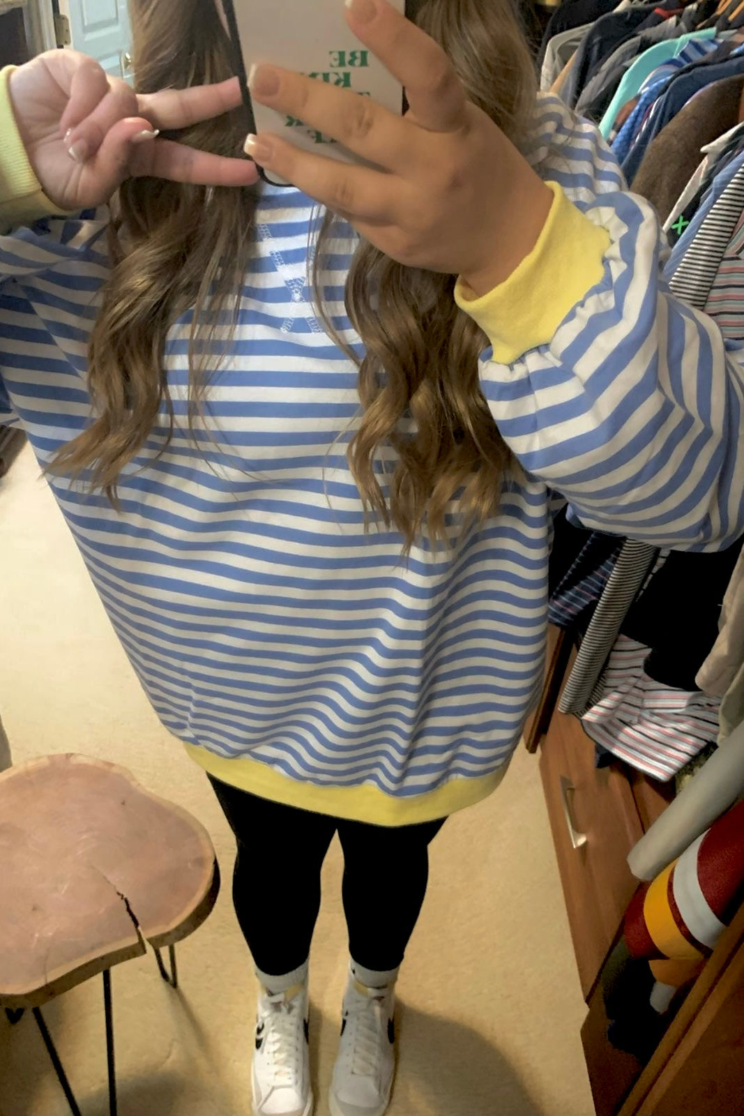 ★ Striped Oversized Crewneck