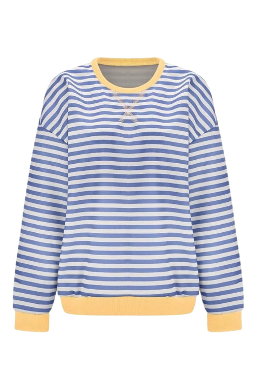 ★ Striped Oversized Crewneck