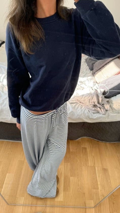 ★ Gestreifte Loungehose mit weitem Bein