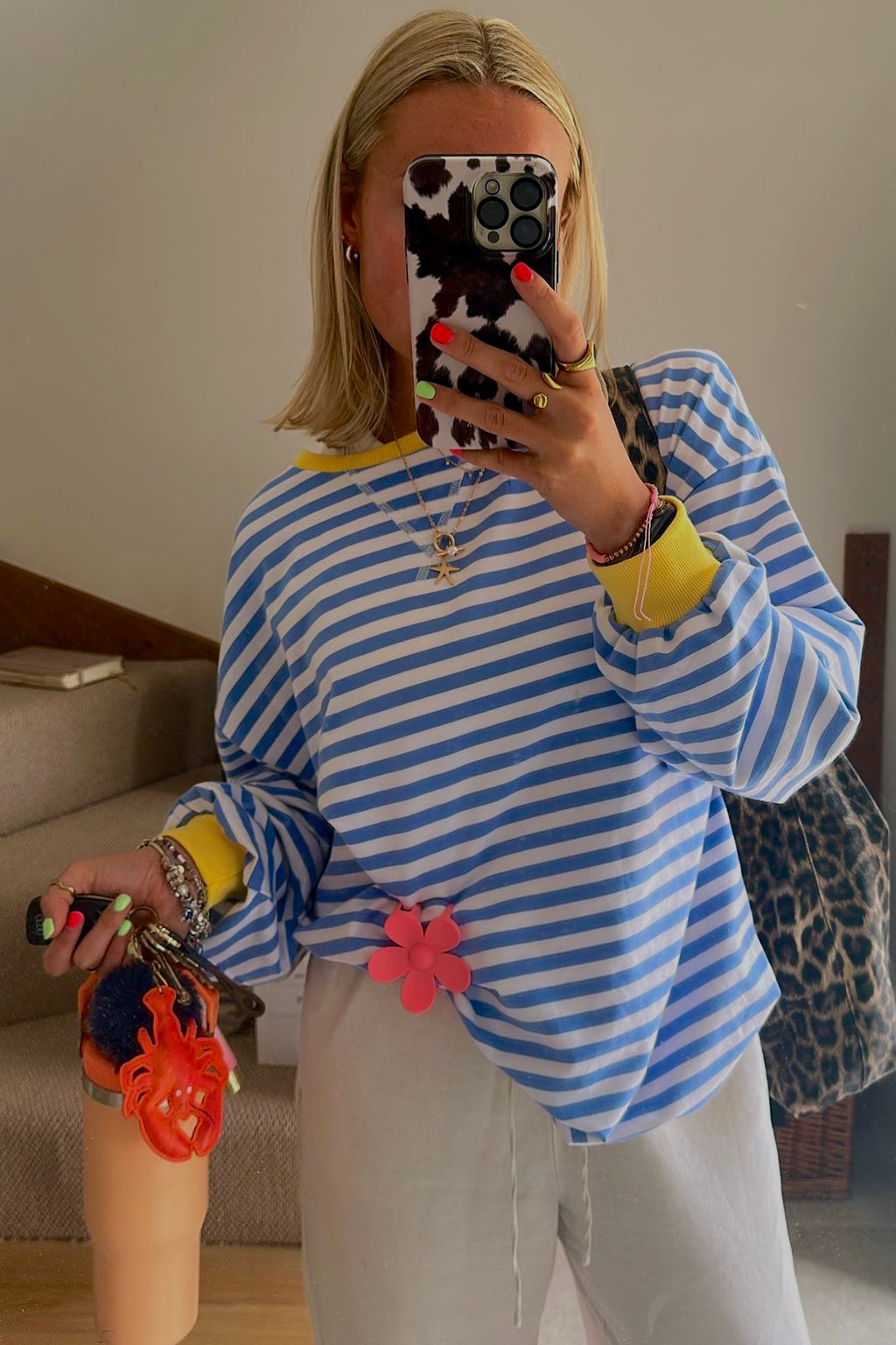 ★ Striped Oversized Crewneck