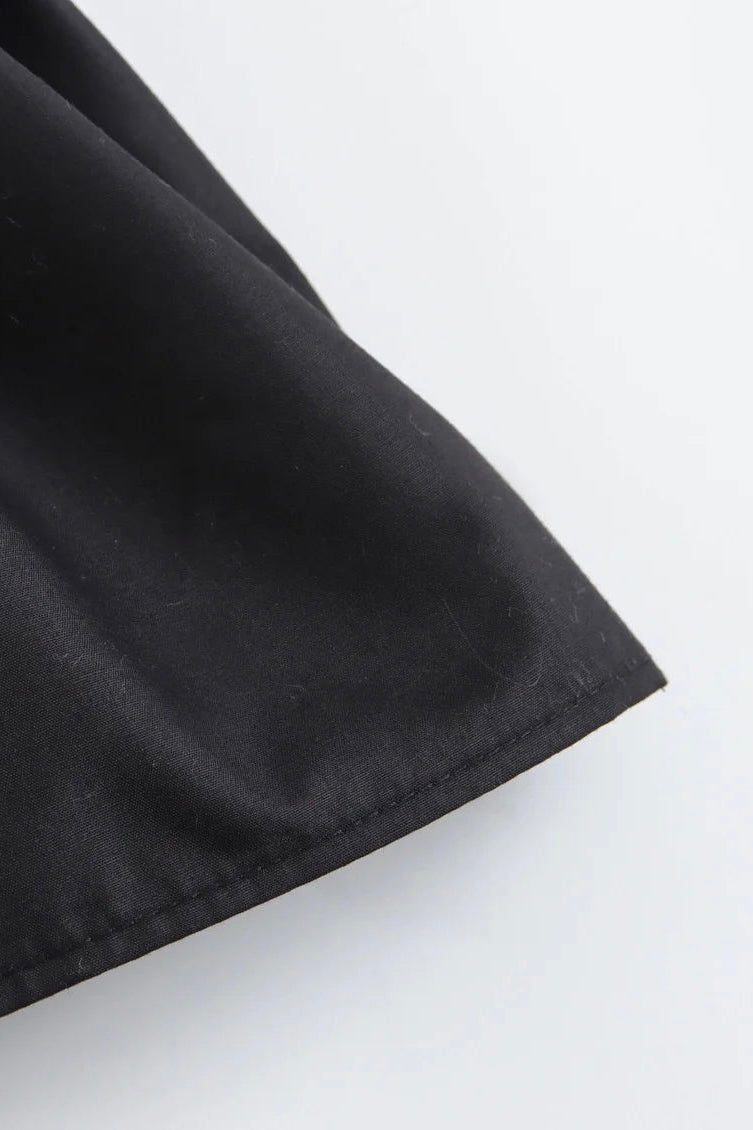 ★ Midnight Satin Bow Top