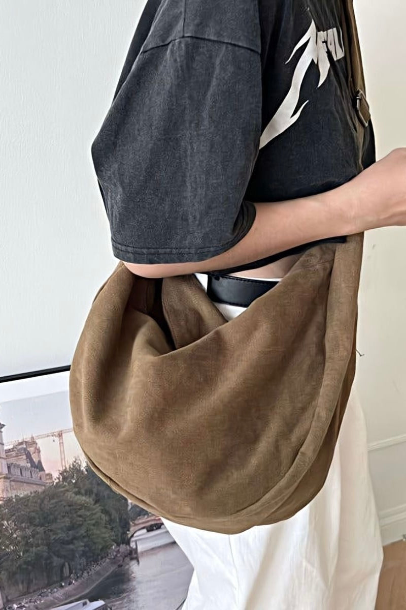 ★ Vintage Suede Shoulder Tote