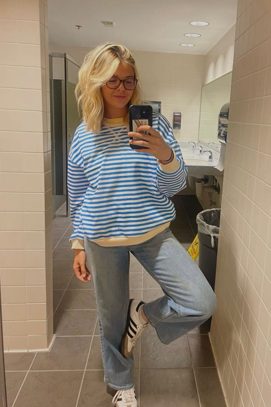 ★ Striped Oversized Crewneck