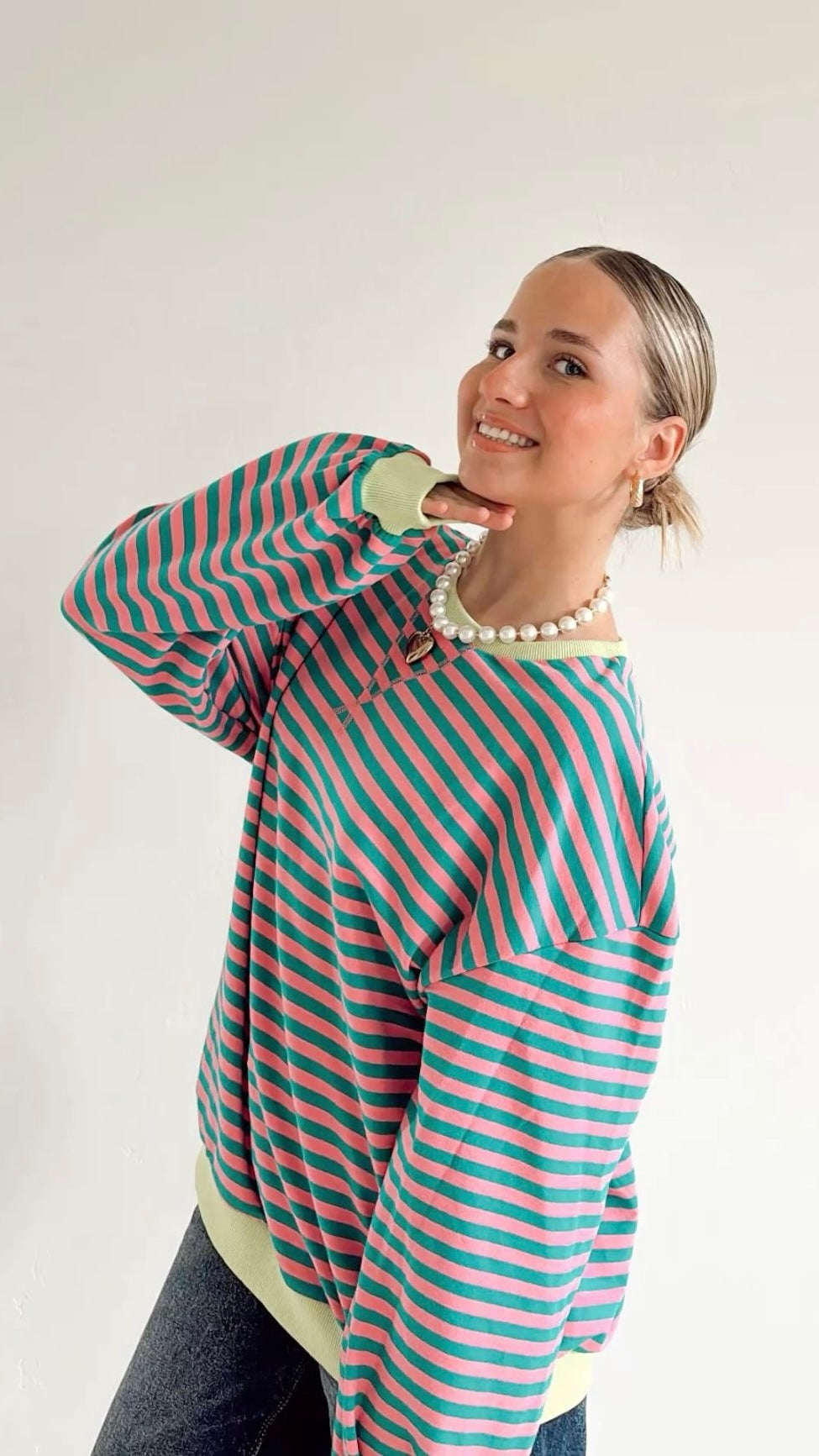 ★ Striped Oversized Crewneck