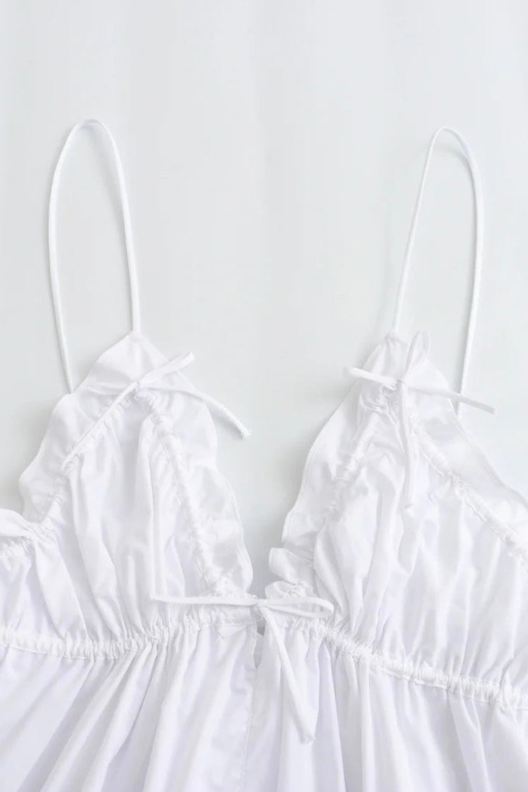 ★ Midnight Satin Bow Top