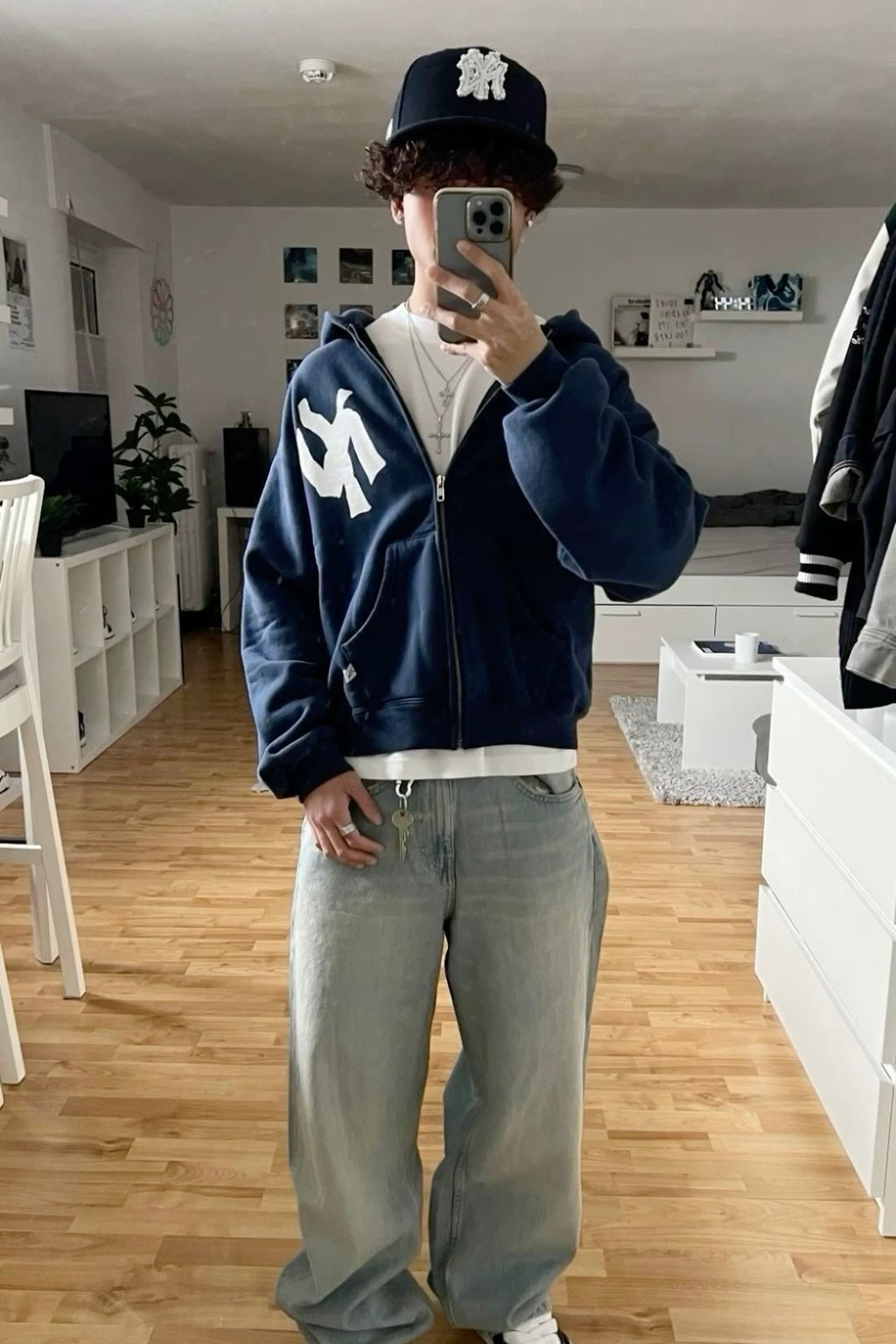 ★ The Navy Classic NY Street Zip Hoodie