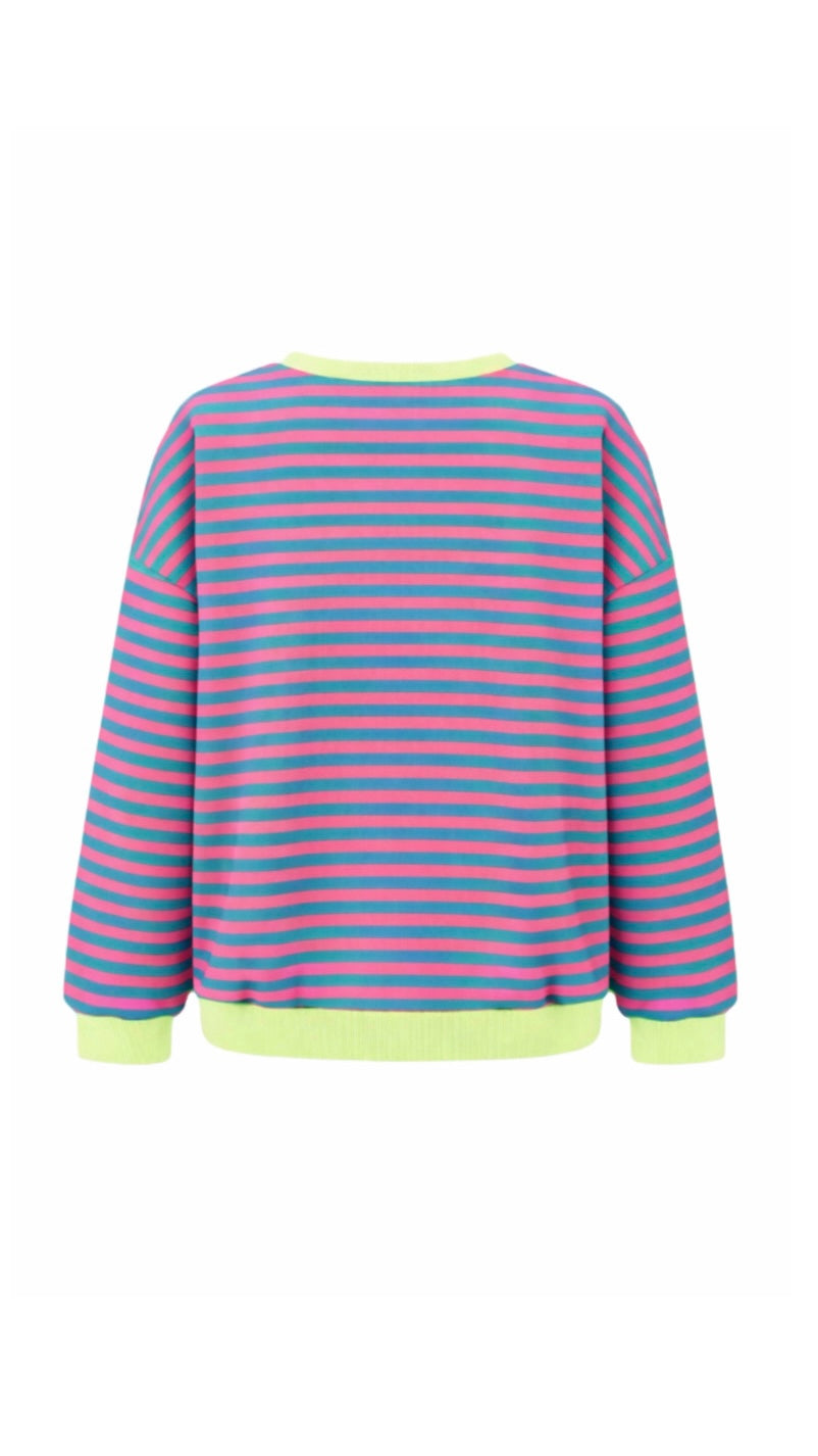 ★ Striped Oversized Crewneck