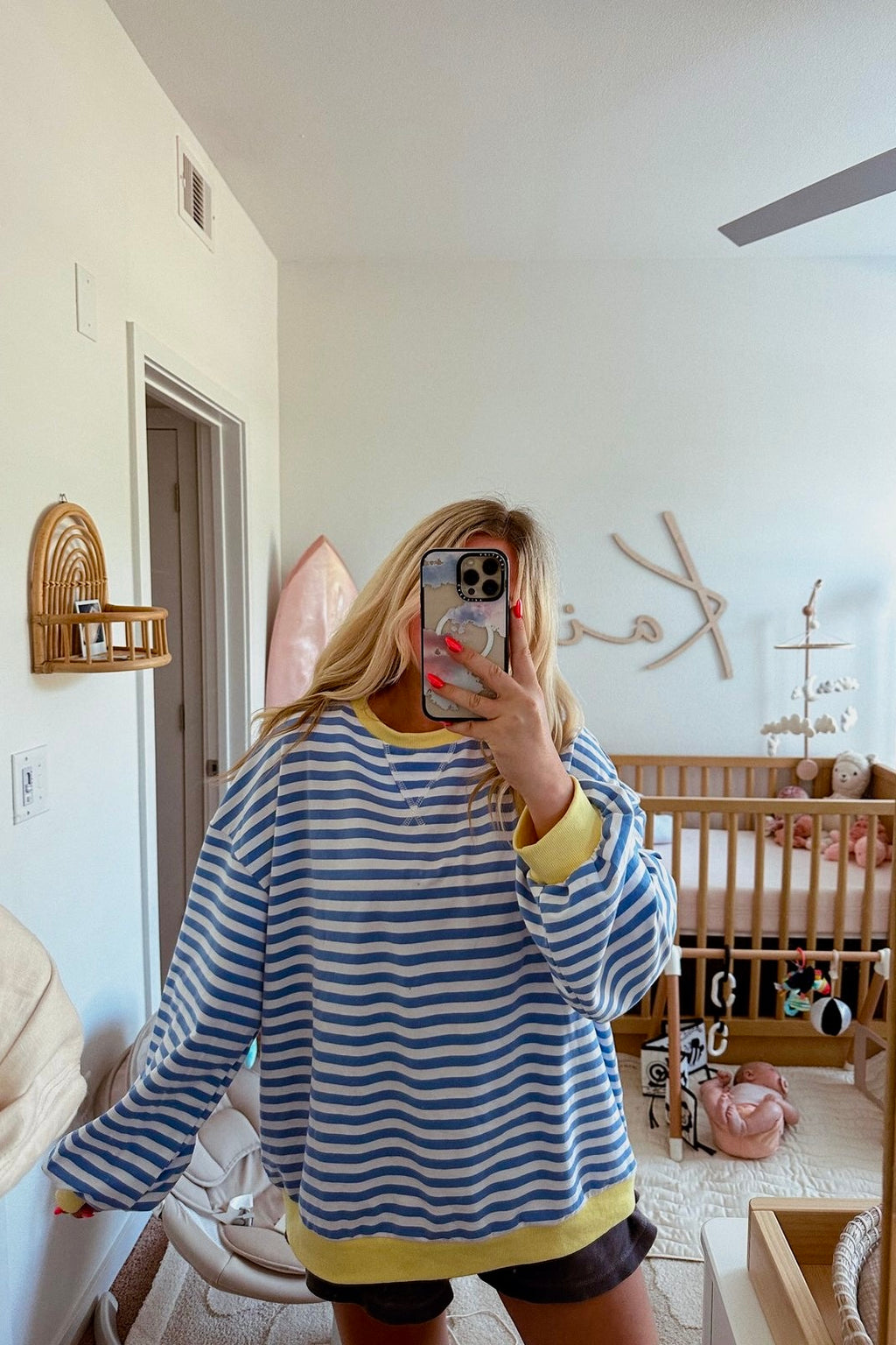 ★ Striped Oversized Crewneck