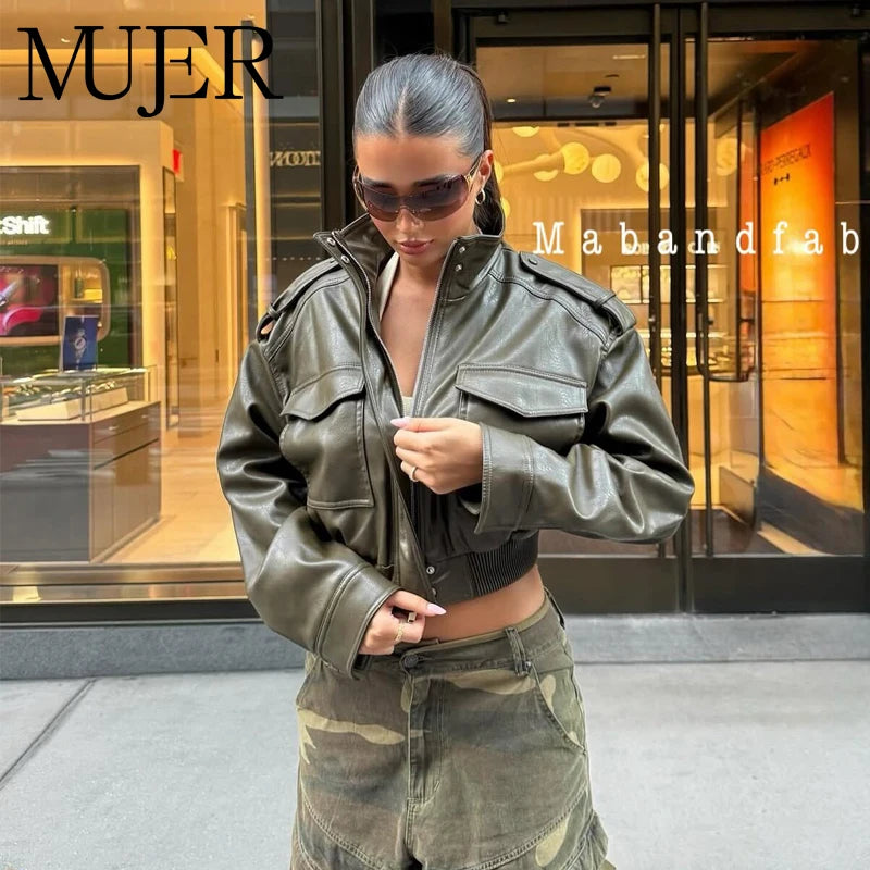 ★ The Olive Leather Jacket