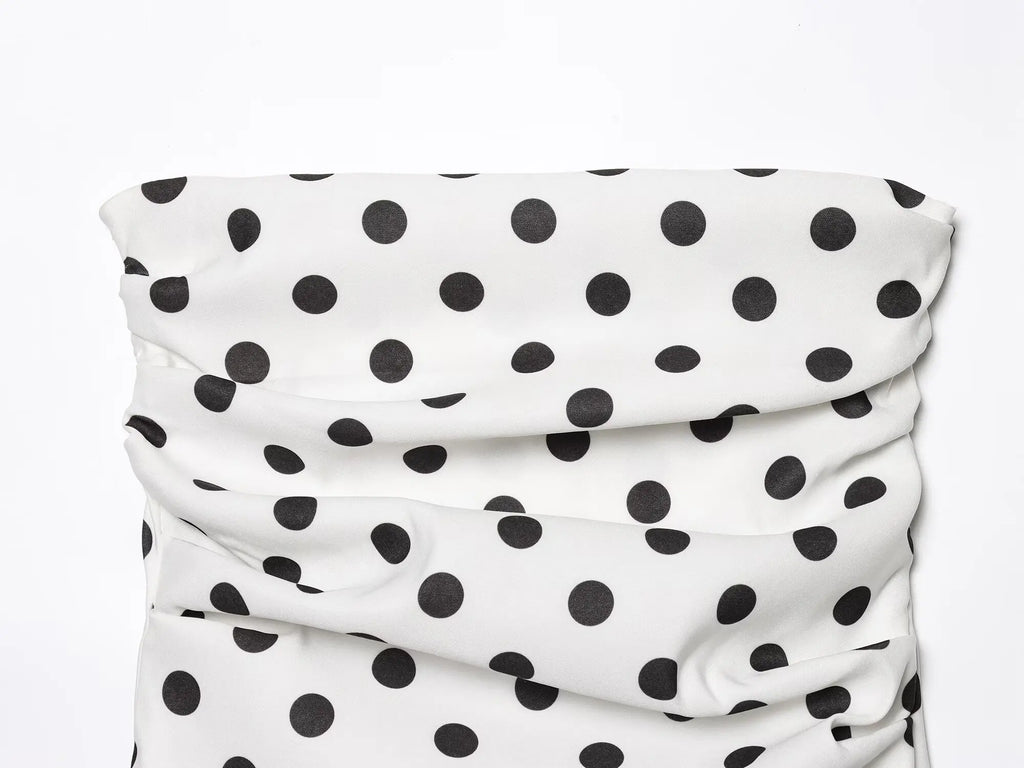 ★ Polka Strapless Top