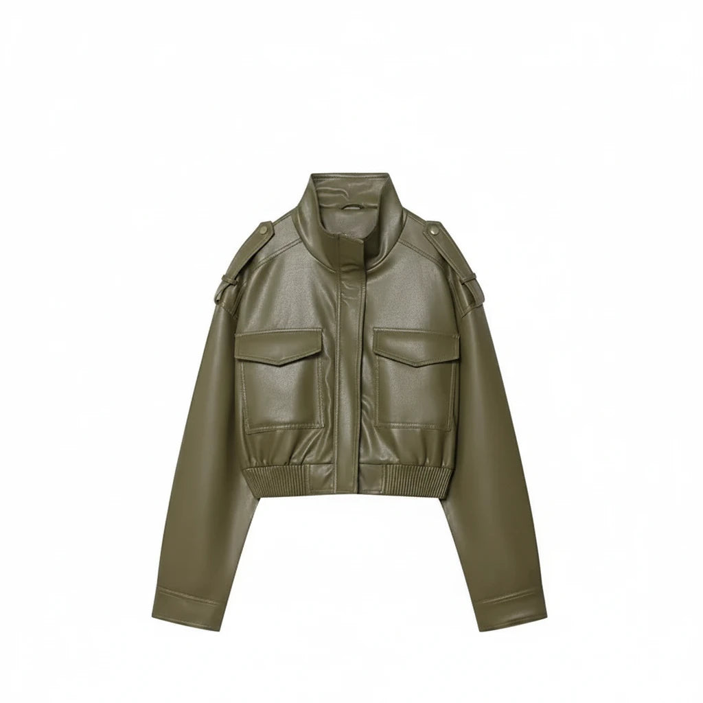 ★ The Olive Leather Jacket