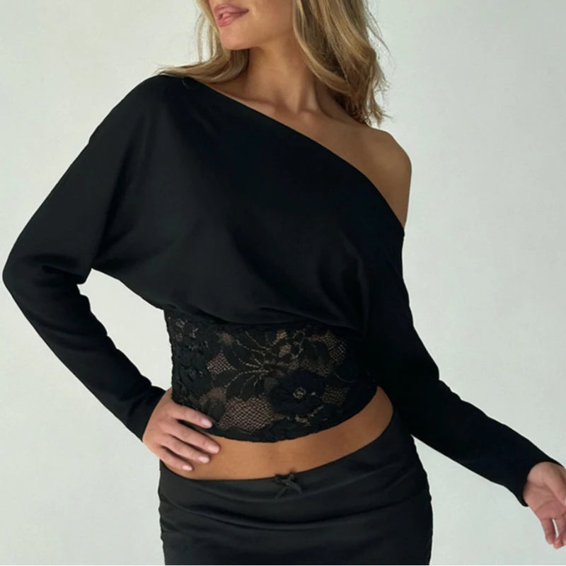 ★ Noir Off-Shoulder Top