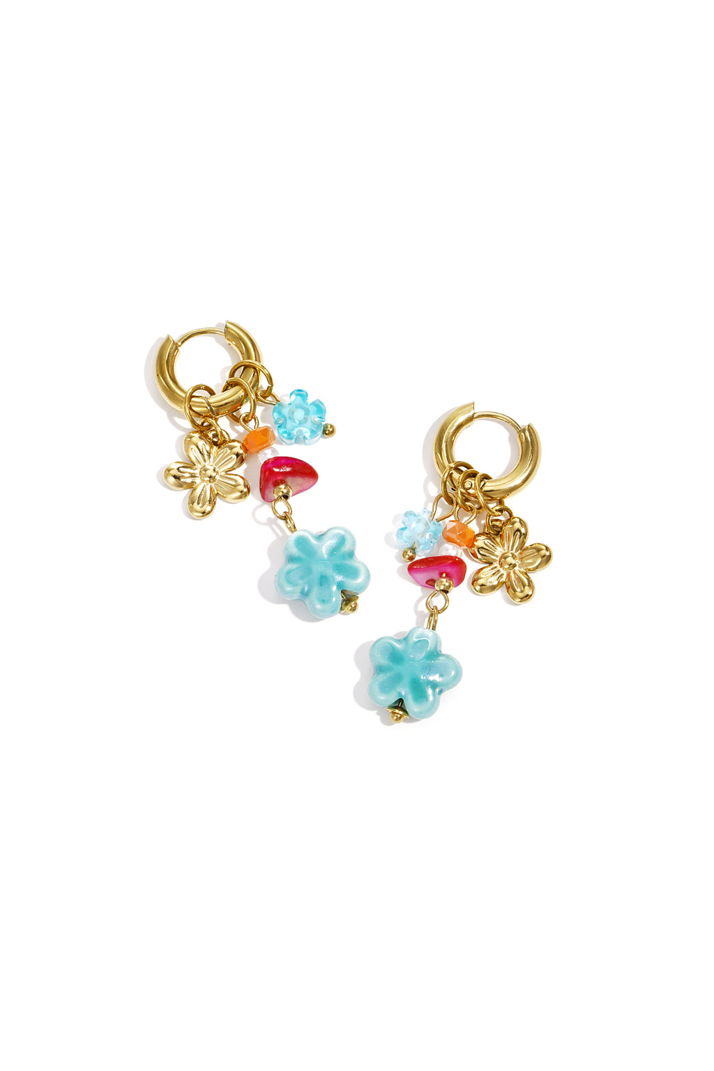 Stainless Steel Drop Earrings Flower Casual Daily Romantic Series Women's jewelry
