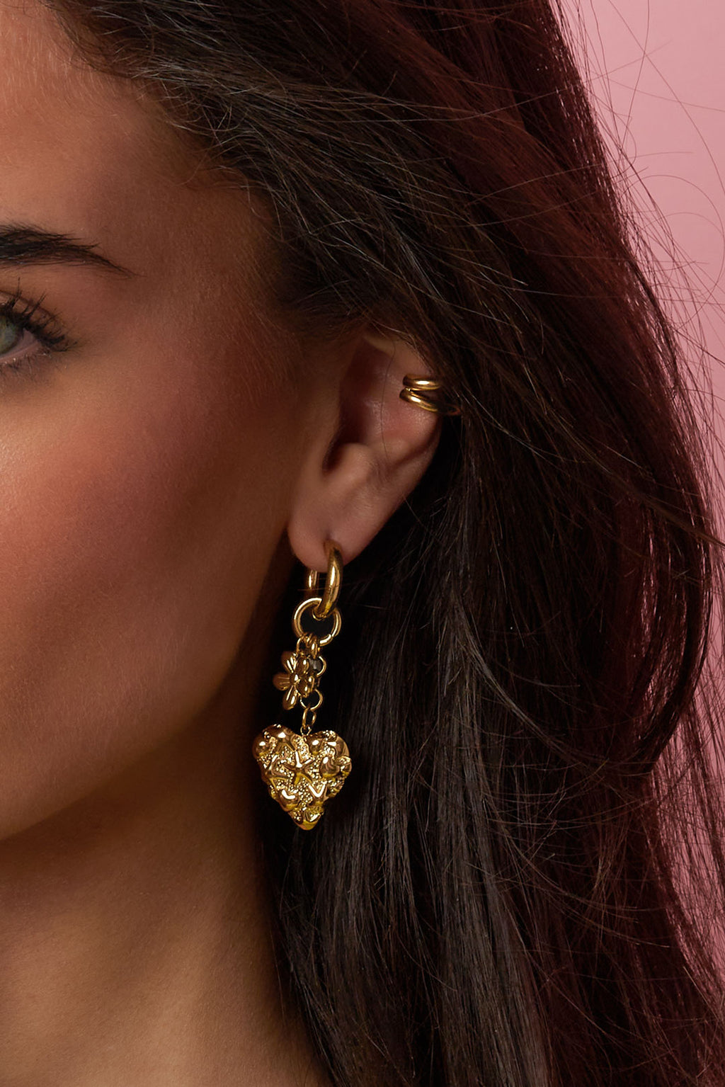 Stainless Steel Drop Earrings Heart Casual Daily Romantic Series Women's jewelry